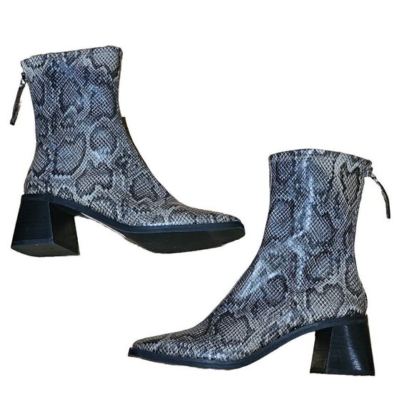 Open Edit Giah Snakeskin Boots - Picture 2 of 10